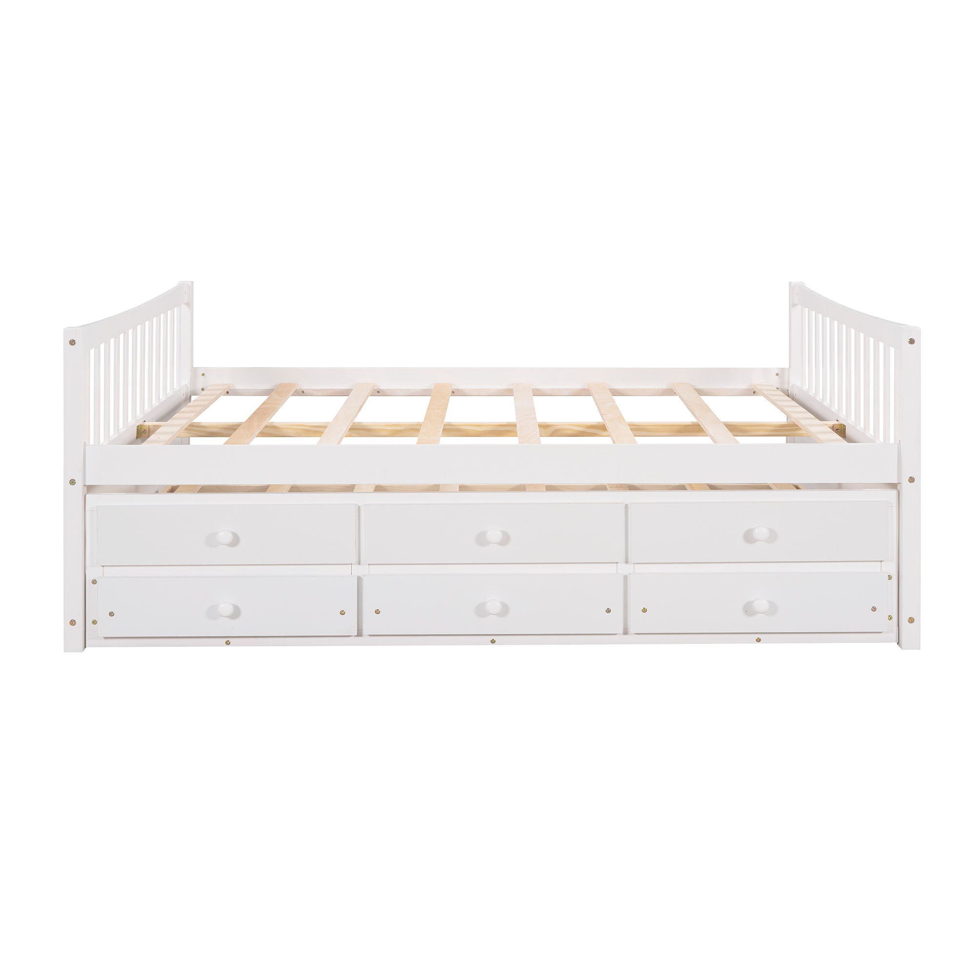 Full Size Daybed With Twin Size Trundle And Drawers, Full Size