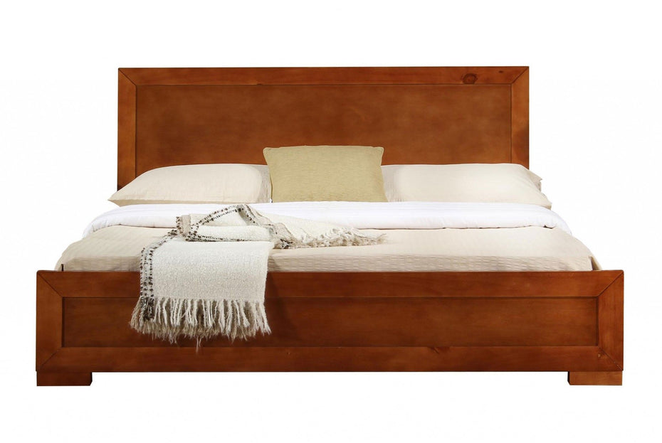 Wood Full Platform Bed - Cherry