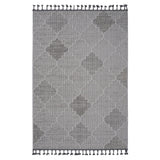 Guros - 6' X 9' Trellis Indoor / Outdoor Area Rug - White / Gray