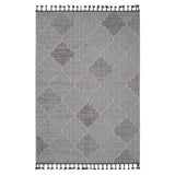 Guros - 6' X 9' Trellis Indoor / Outdoor Area Rug - White / Gray