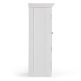 Acadian - Double Door Wall Cabinet - Pure White by Simpli-Home | Bel Furniture