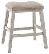 Skempton - Upholstered Stool (Set of 2) - White