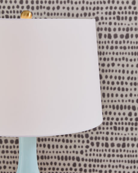 Rylanton - Aqua - Glass Table Lamp by Signature Design by Ashley® | Bel Furniture