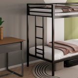 Adam - Twin Over Twin Bunk Bed - Black