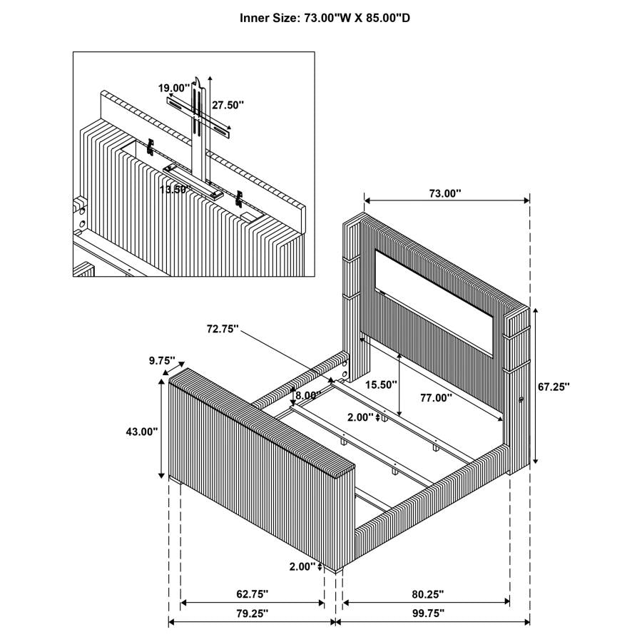 Tisdall - Flame Visualizer TV Bed