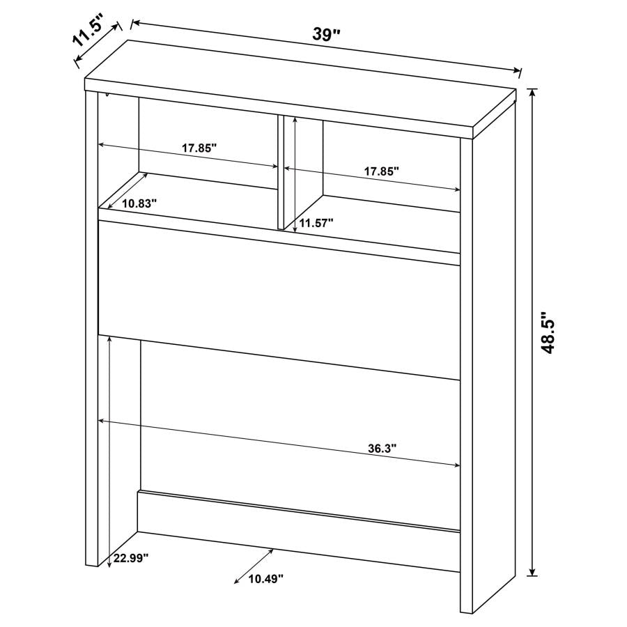 Westpark - 3 Piece Bedroom Set Bookcase Headboard