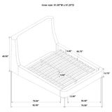 Rennes - Upholstered Wingback Platform Bed