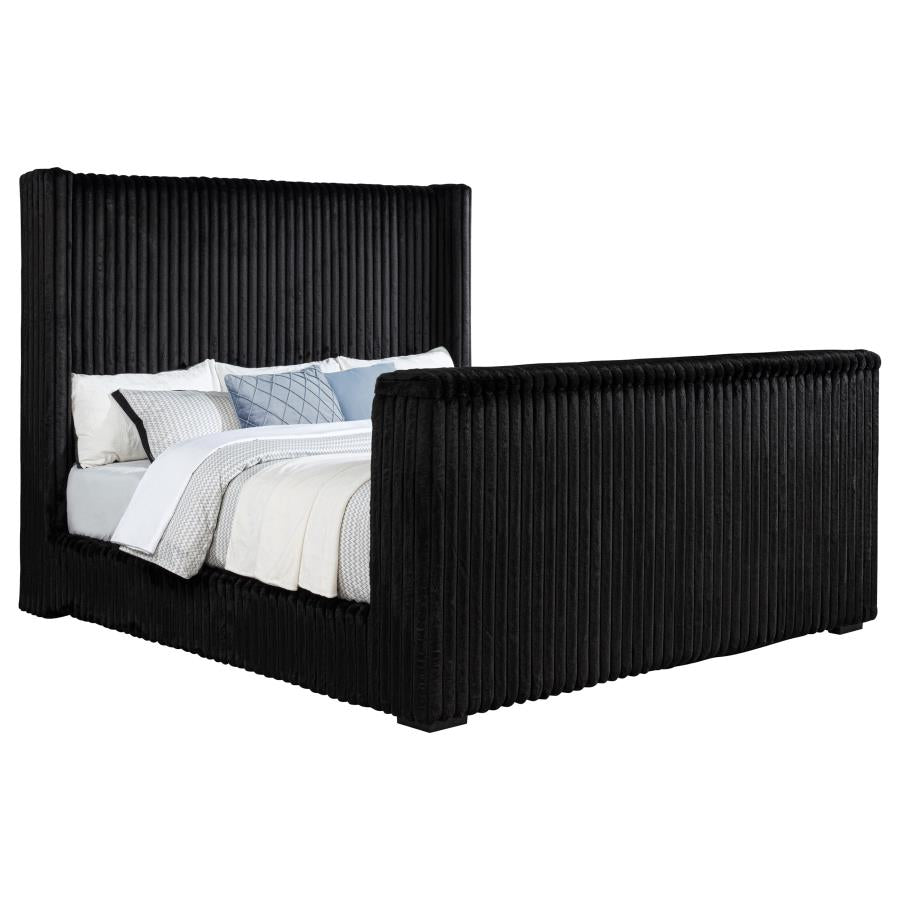 Centergrove - Upholstered Wingback TV Bed