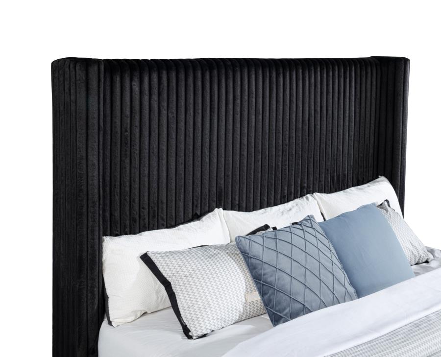 Centergrove - Upholstered Wingback TV Bed