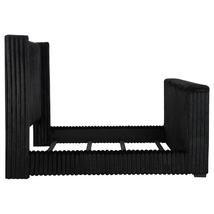 Centergrove - Upholstered Wingback TV Bed