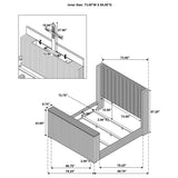 Centergrove - Upholstered Wingback TV Bed