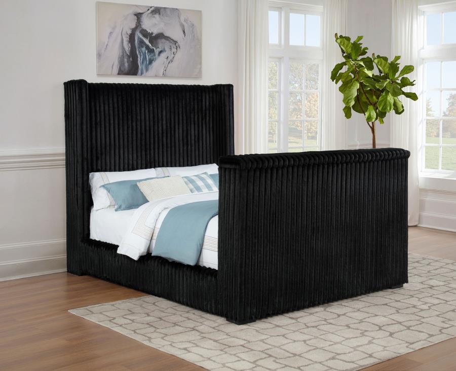 Centergrove - Upholstered Wingback TV Bed