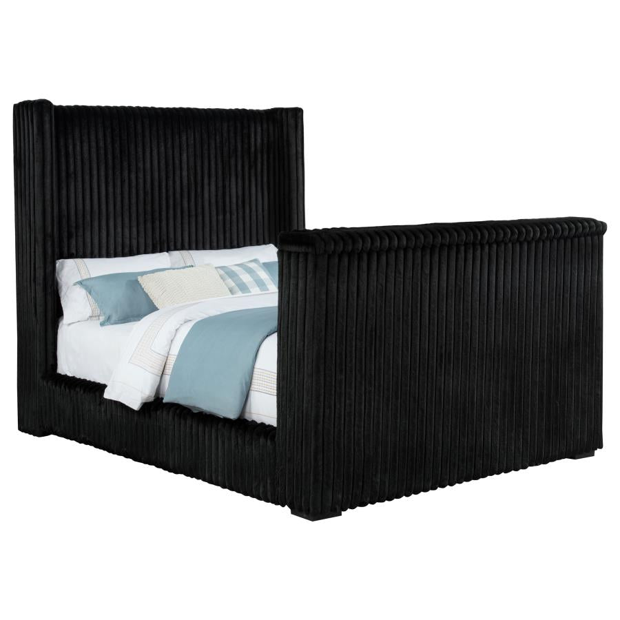 Centergrove - Upholstered Wingback TV Bed