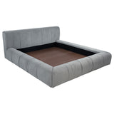 Wilshire Upholstered Platform Bed Grey
