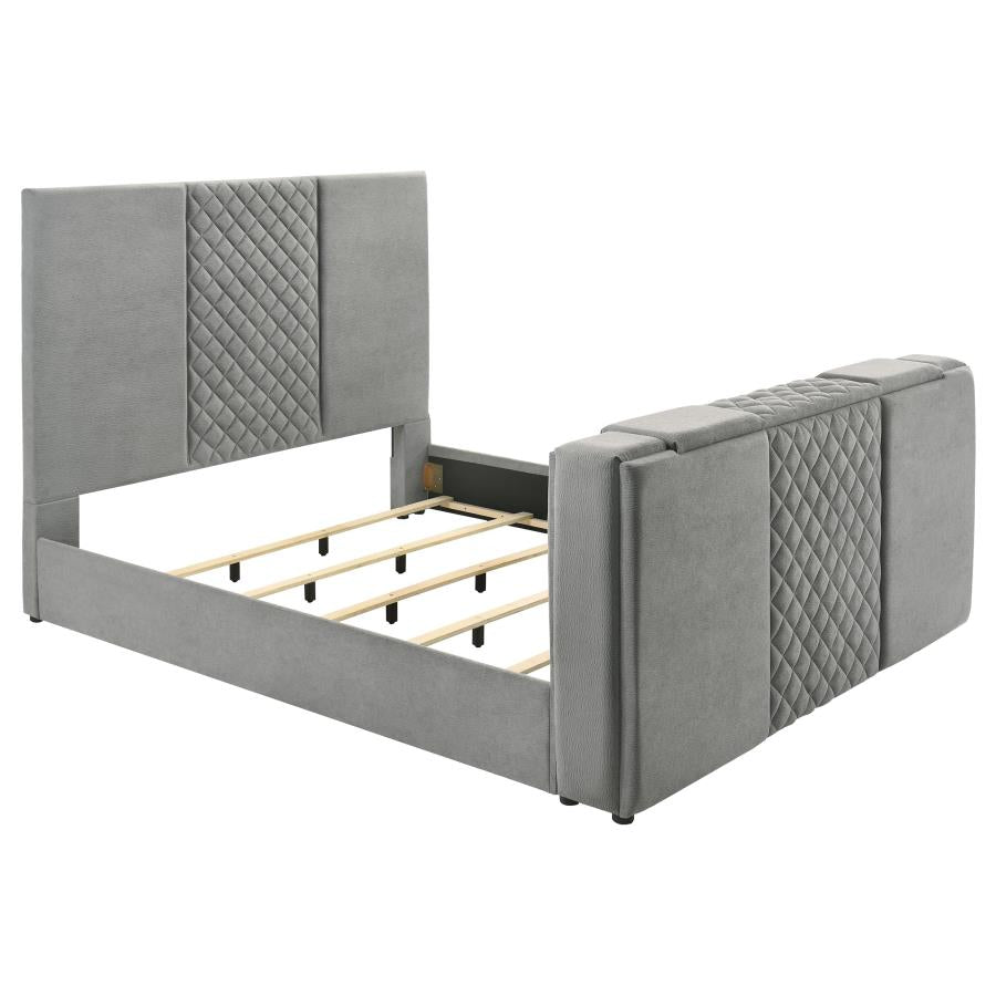 Tara - Upholstered Panel TV Bed
