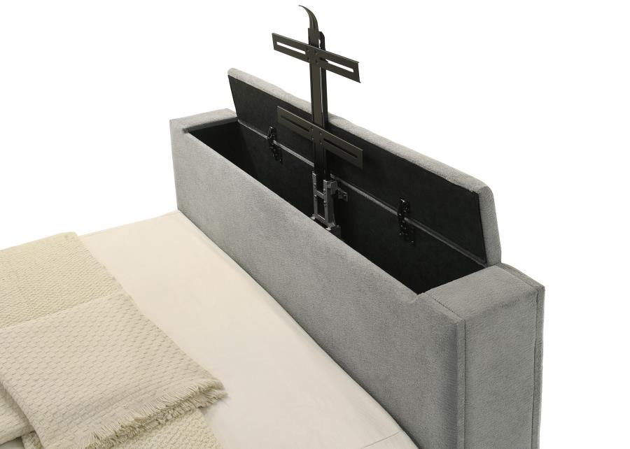 Tara - Upholstered Panel TV Bed