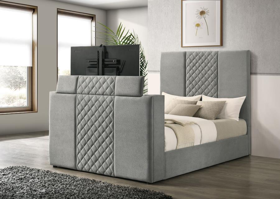 Tara - Upholstered Panel TV Bed
