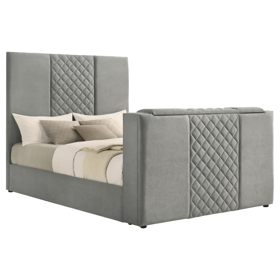 Tara - Upholstered Panel TV Bed