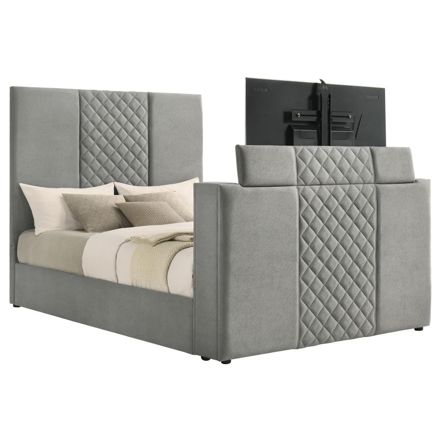 Tara - Upholstered Panel TV Bed