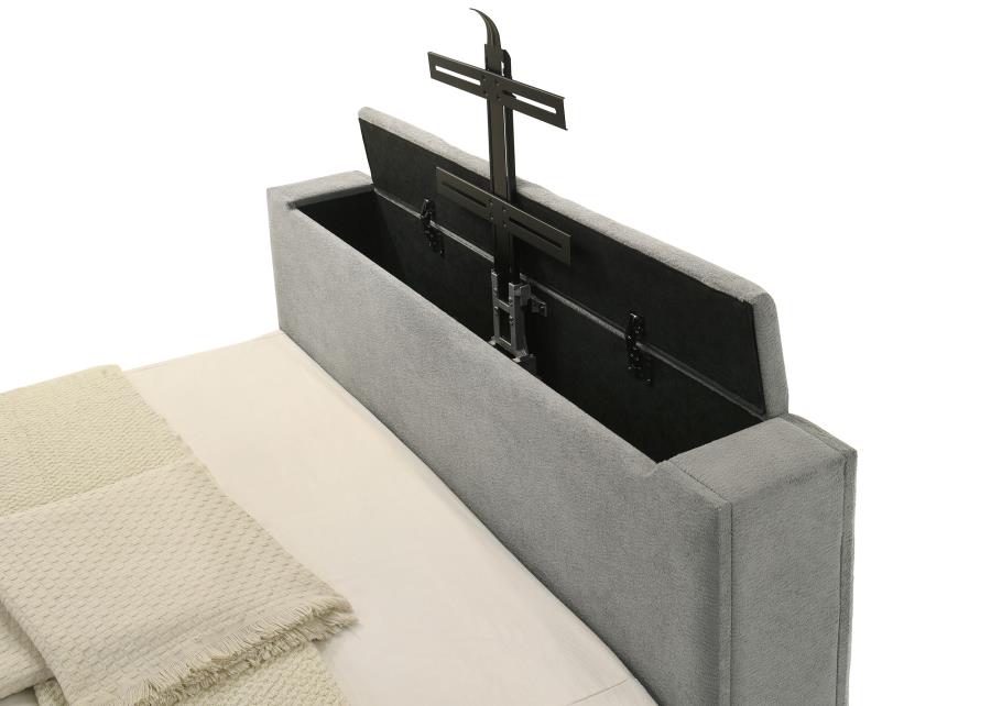Tara - Upholstered Panel TV Bed