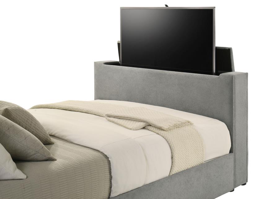 Tara - Upholstered Panel TV Bed