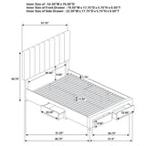 Wheatland - 4-Drawer Upholstered Storage Bed