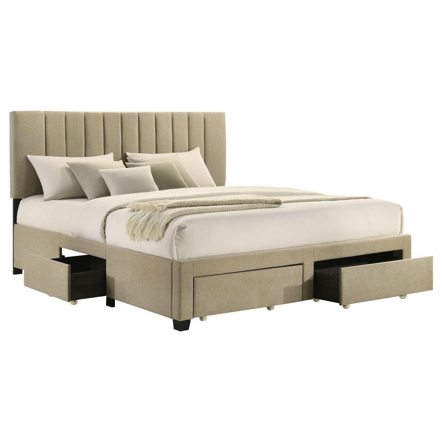 Wheatland - 4-Drawer Upholstered Storage Bed