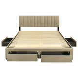 Wheatland - 4-Drawer Upholstered Storage Bed