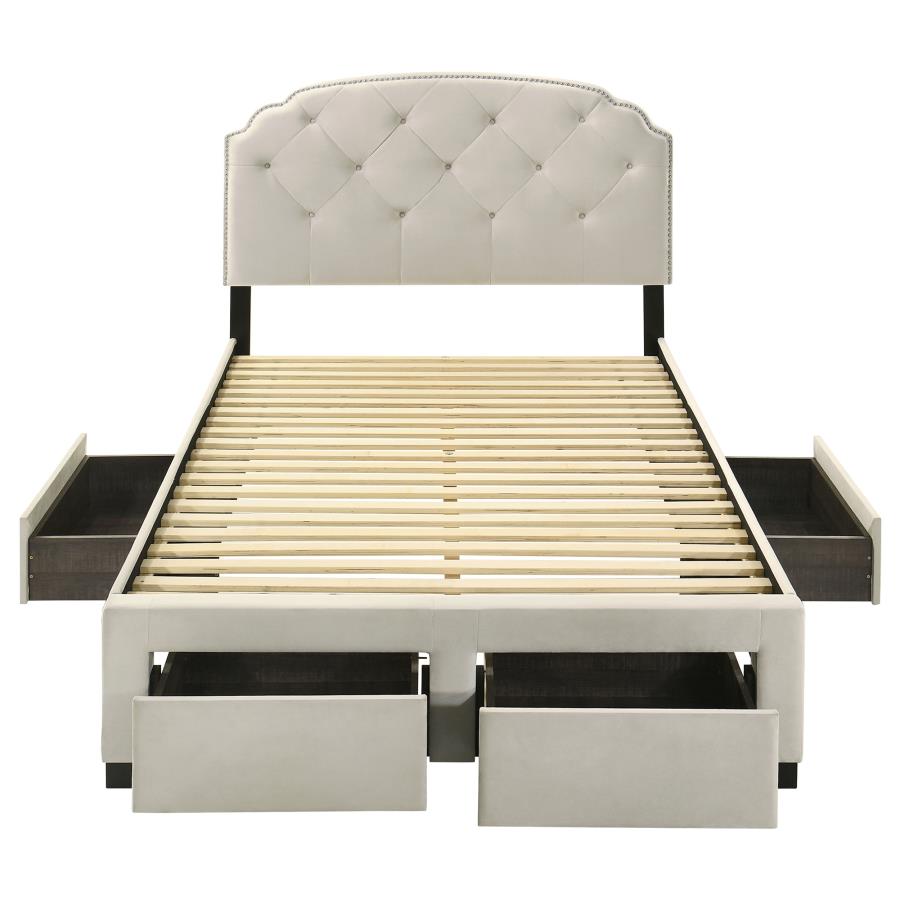 Marianna - 4-Drawer Upholstered Storage Bed