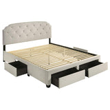 Marianna - 4-Drawer Upholstered Storage Bed