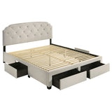 Marianna - 4-Drawer Upholstered Storage Bed