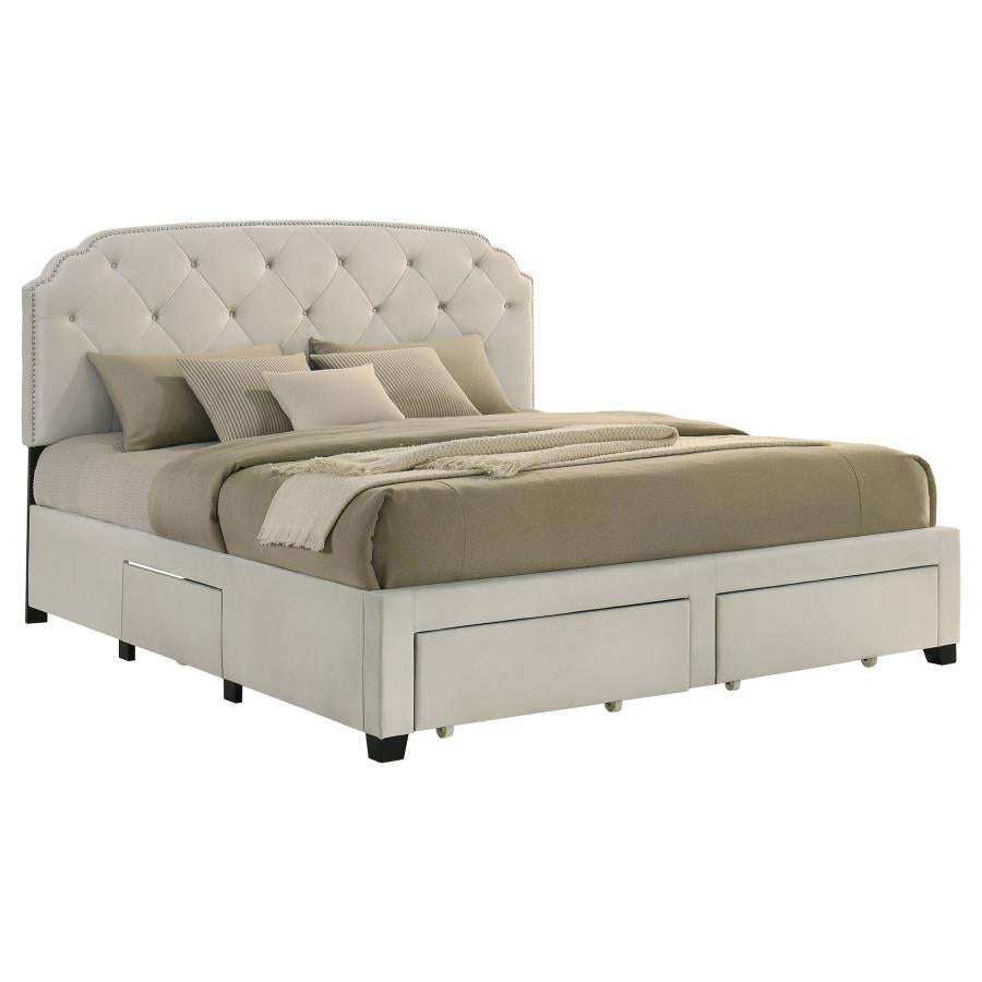 Marianna - 4-Drawer Upholstered Storage Bed