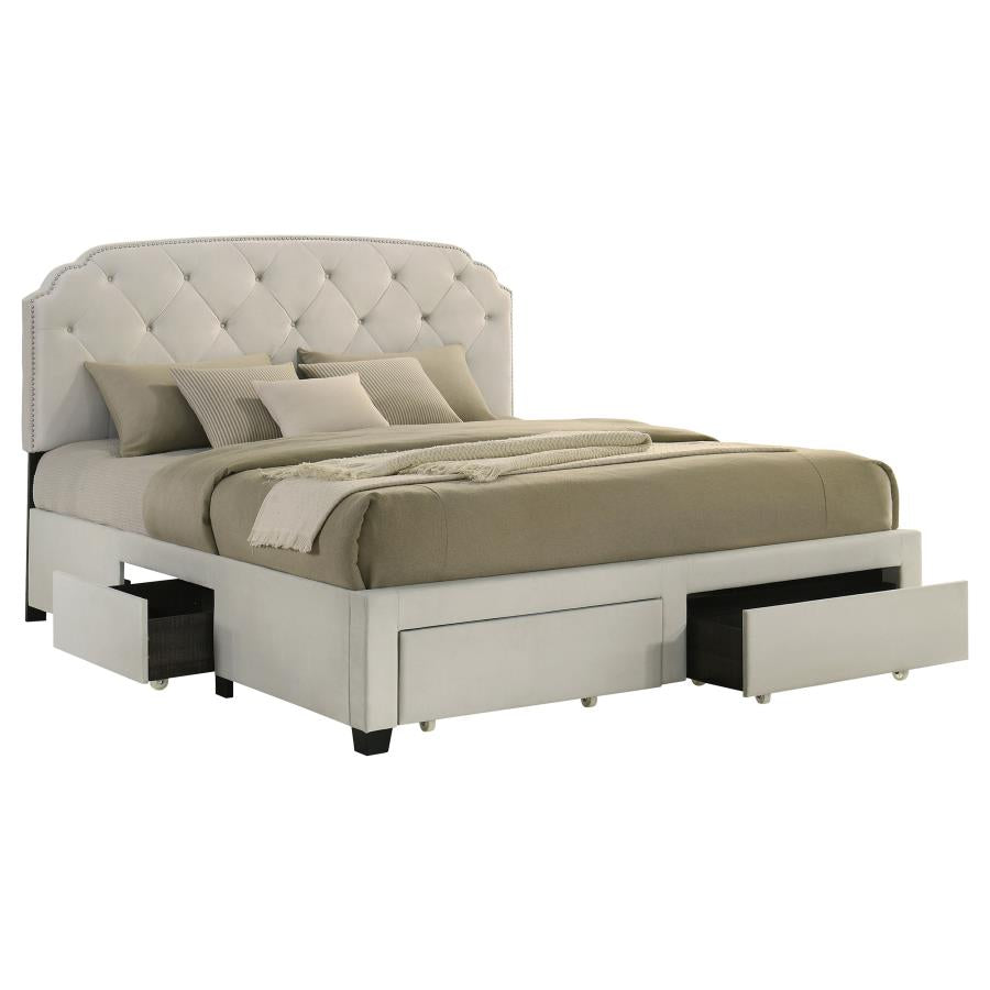 Marianna - 4-Drawer Upholstered Storage Bed