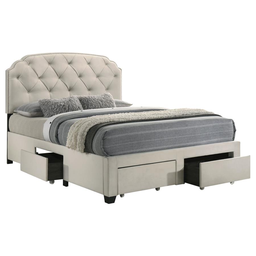 Marianna - 4-Drawer Upholstered Storage Bed