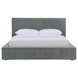 Gregory Upholstered Eastern King Panel Bed Graphite