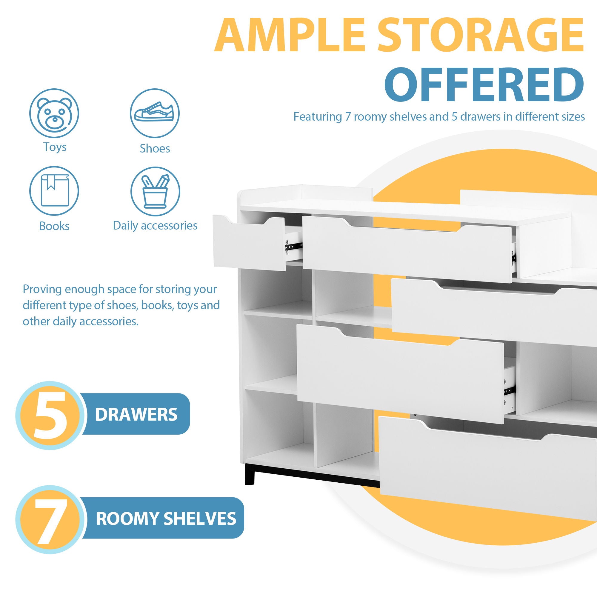 Shoe Storage Cabinet For Entryway With Drawers And Shelves, Modern Shoe Organizer Cabinet, Free Standing Shoe Rack For Hallway, Living Room