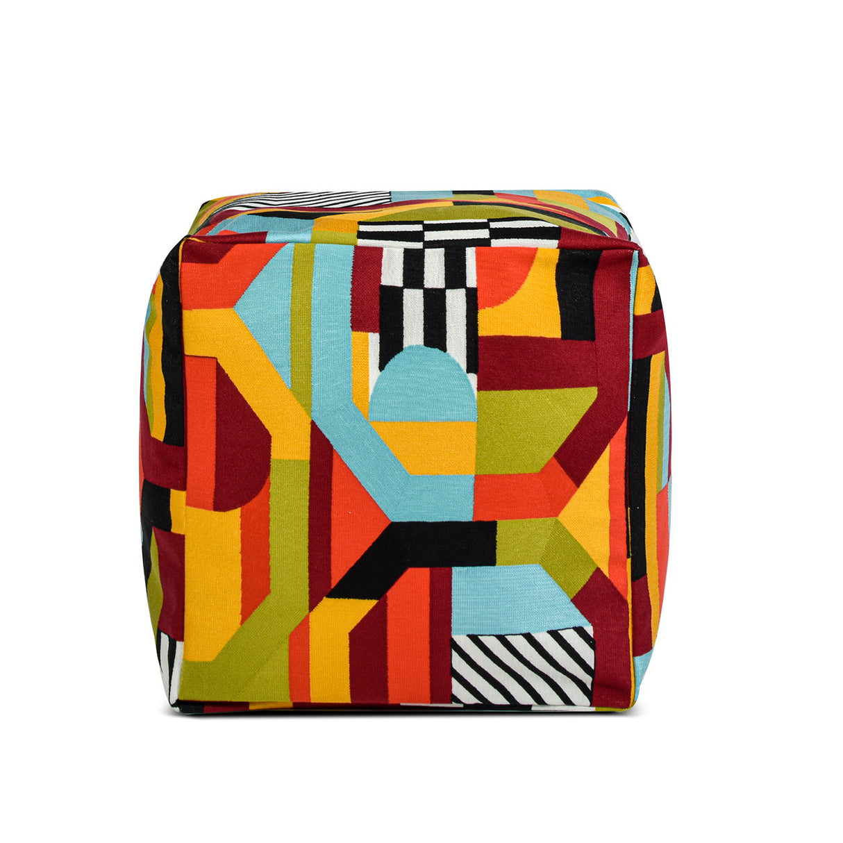Pouf Luxury Oversized Bean Bag Cube Ottoman by Jennifer Taylor Home | Bel Furniture
