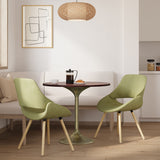 Radford - Round Dining Table - Walnut by Simpli-Home | Bel Furniture