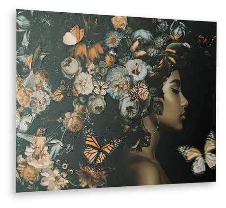 Valfer - Wall Art - Orange / Black / White - view 4