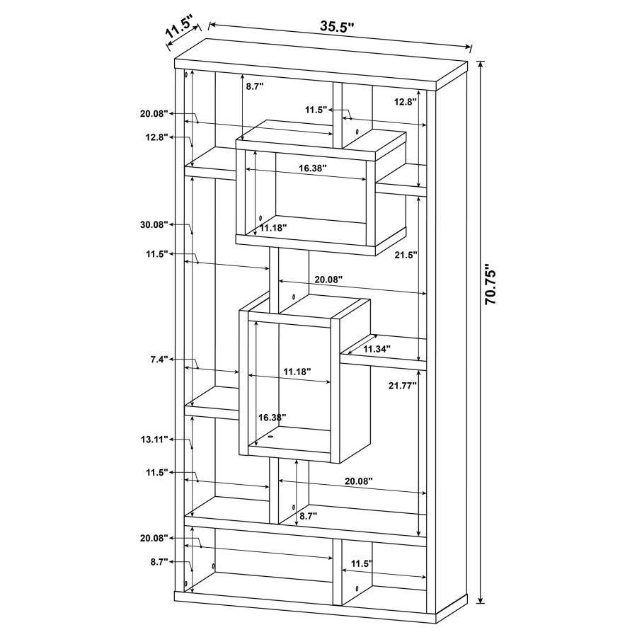 Corey - 8-Shelf Bookshelf