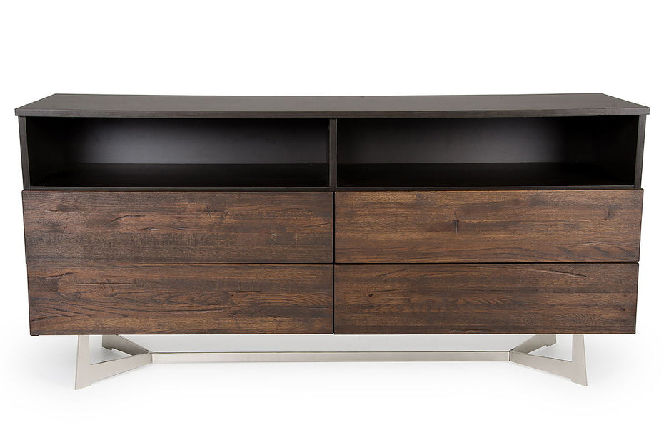 Oak Dresser Or TV Stand - Dark Aged