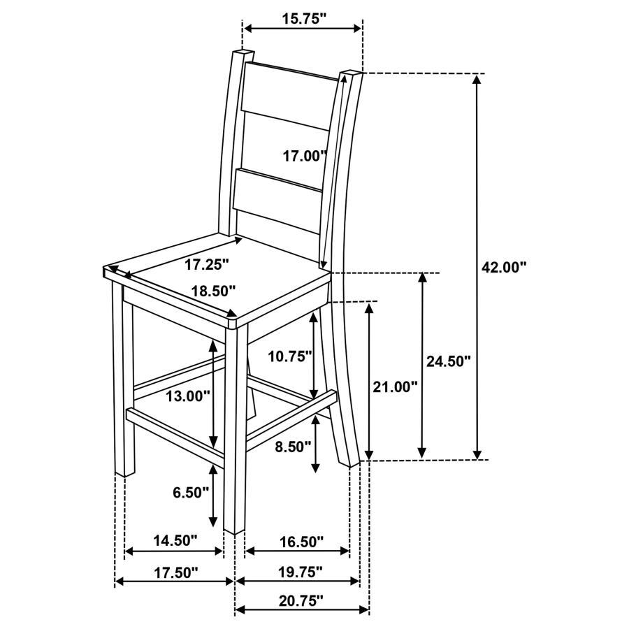 Cardova - Counter Height Dining Chair (Set of 2) - Vineyard Oak