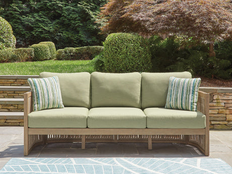 Serena Shores - Sofa With Cushion - Beige / Green - view 4