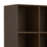 Banting - 9 Cube Bookcase With Drawers - Walnut Brown by Simpli-Home | Bel Furniture