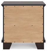 Covetown - Dark Brown - Two Drawer Night Stand by Signature Design by Ashley® | Bel Furniture