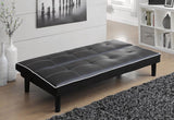 Katrina - Upholstered Tufted Convertible Sofa Bed - Black by CoasterEveryday | Bel Furniture