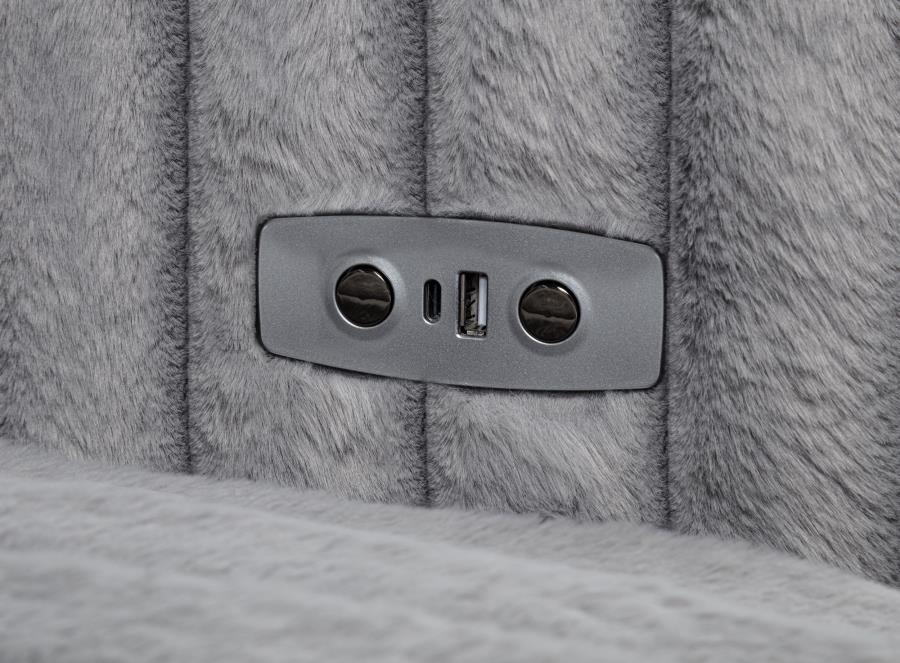 Jacana - Corduroy Upholstered Dual Power Chaise Sofa