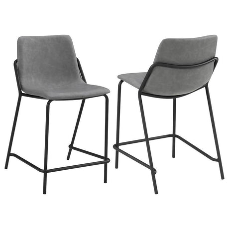 Earnest - Upholstered Chair (Set of 2) Dark Gray 20"W x 22"D x 34.5"H by CoasterEveryday | Bel Furniture