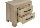 Oakglen - 2-Drawer Nightstand Bedside Table - Weathered Oak by Coaster Fine Furniture | Bel Furniture