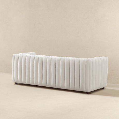 April - Mid-Century Modern Luxury Tight Back Boucle Couch - view 3